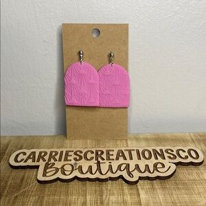 Handmade Arch Earrings with Matte Finish